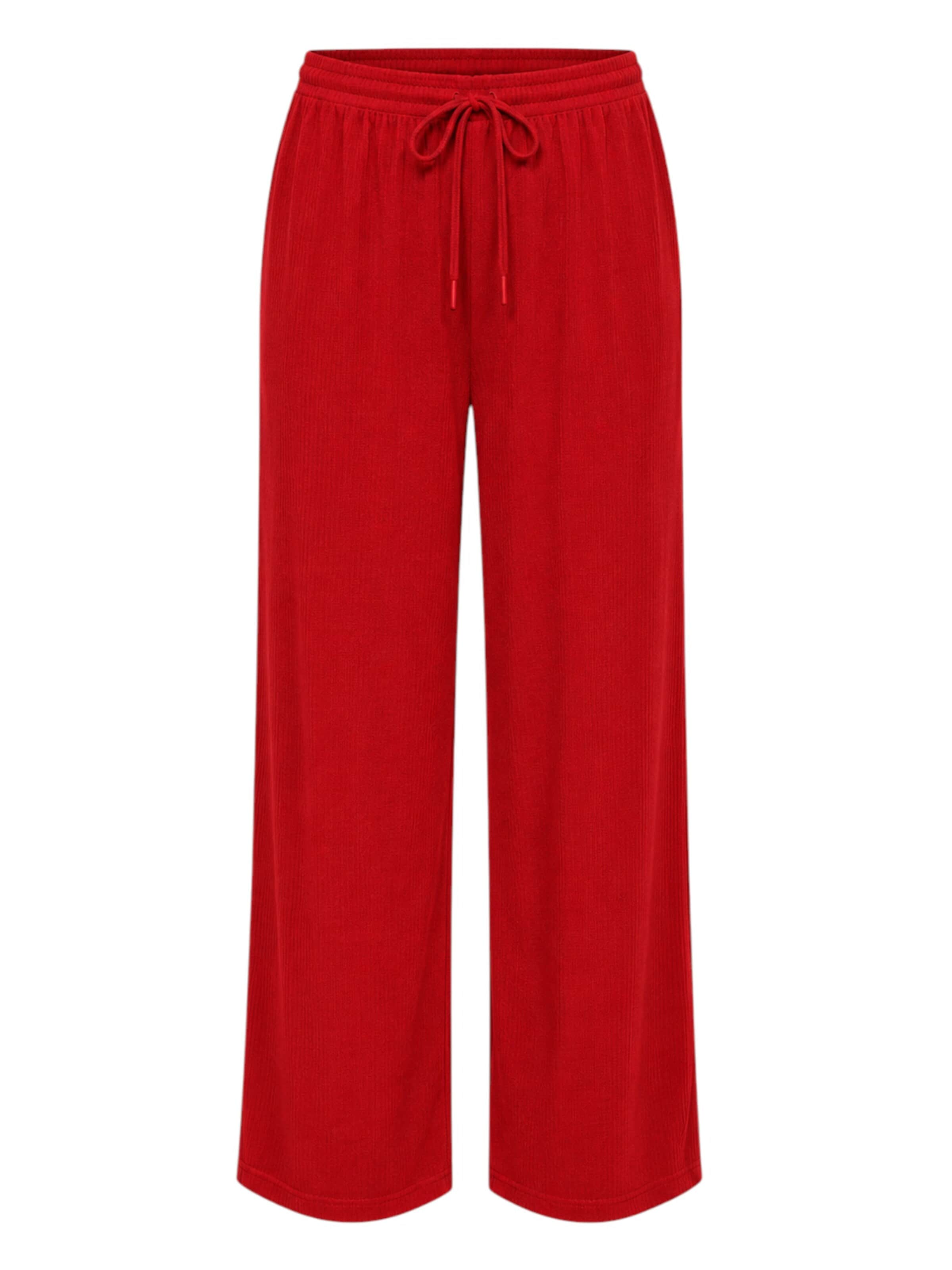 Pantaloni 'FLORYN – Palazzohose Crinkle' in 46 fashionshowcase di colore rosso, Visualizzazione prodotti