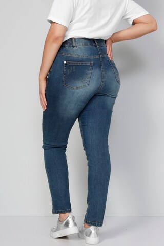 Coupe slim Jean MIAMODA en bleu