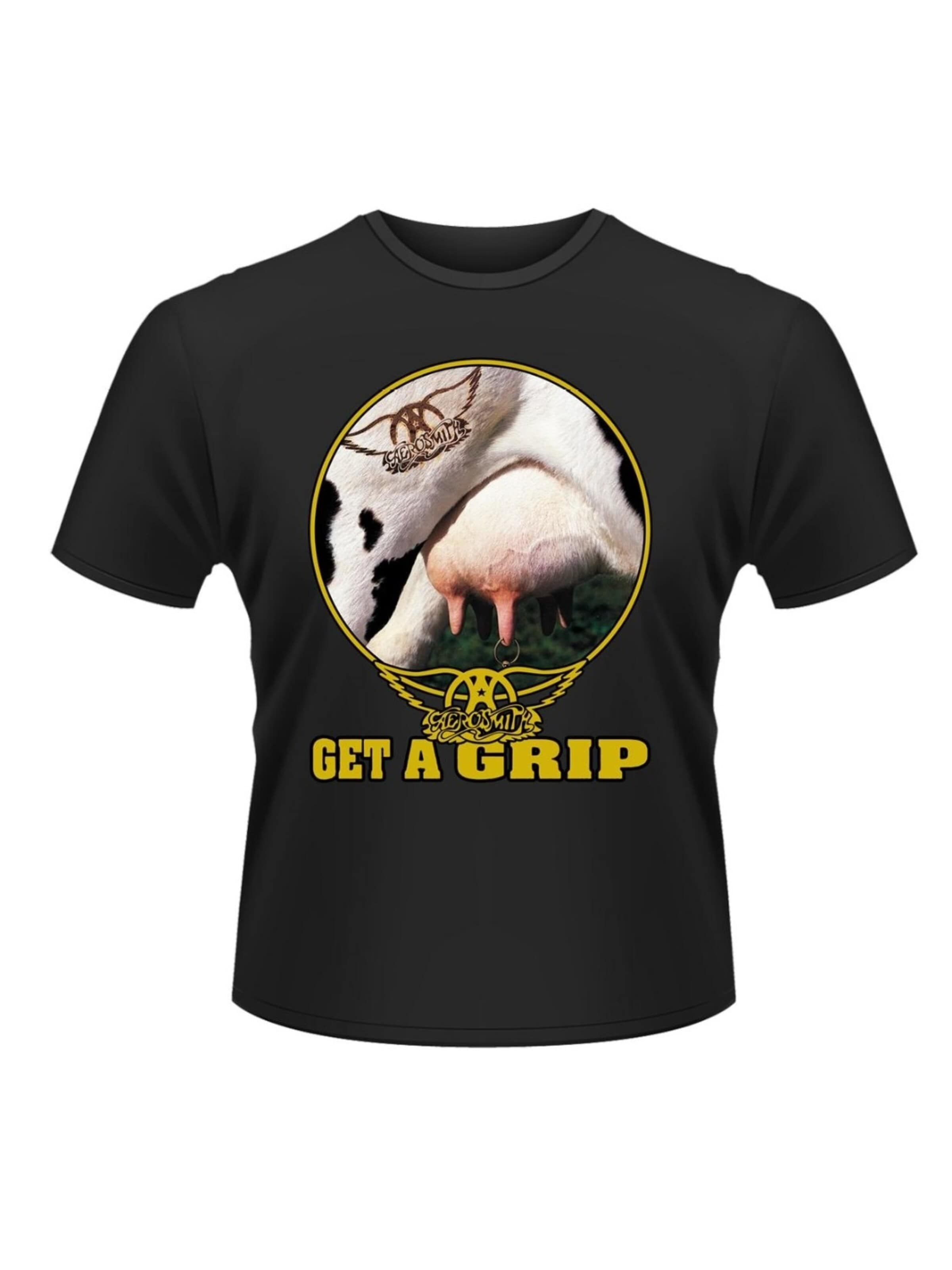 Aerosmith Shirt 'Aerosmith Get A Grip  T-Shirt' in Black: front