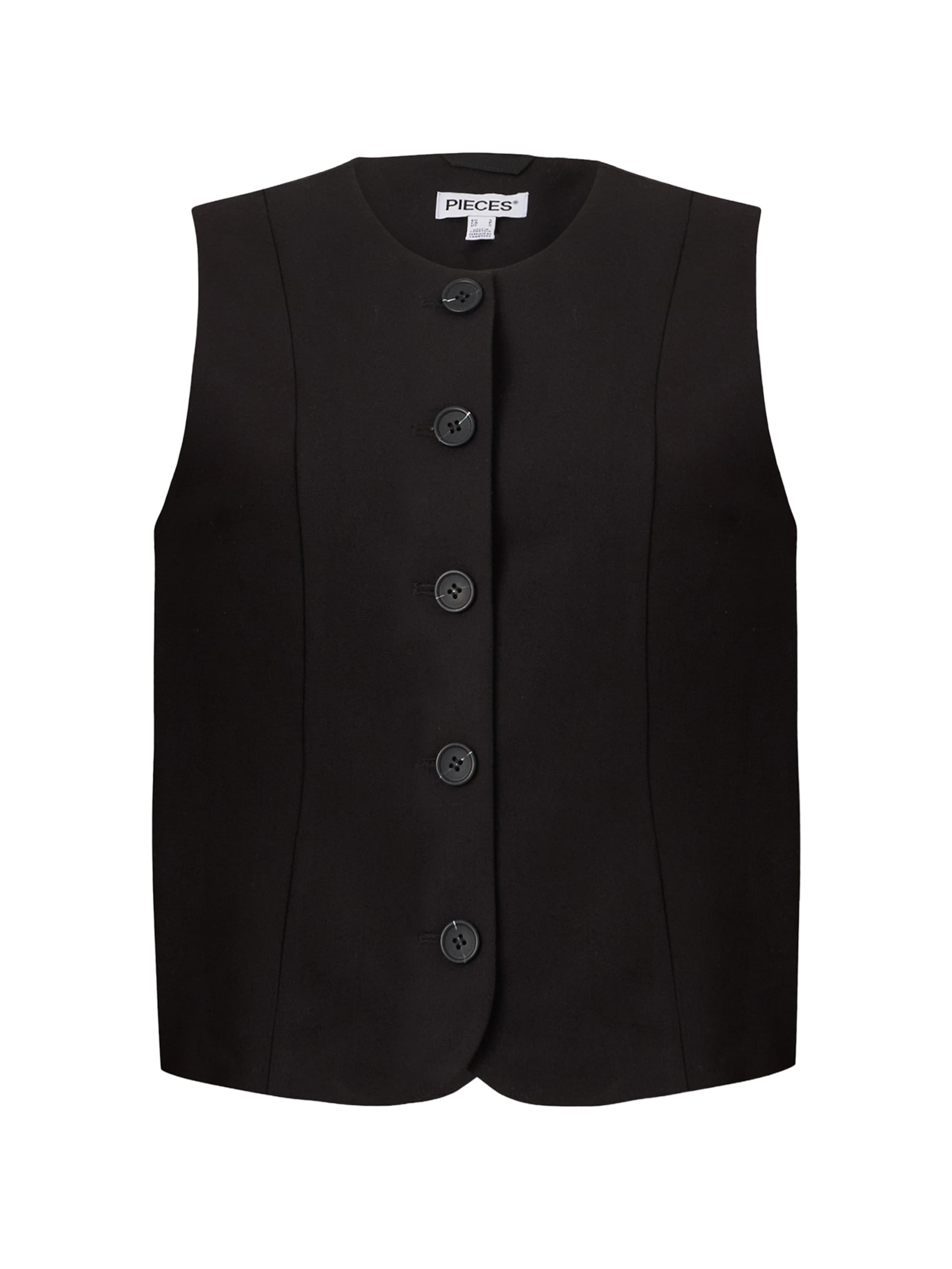 PIECES Vesta 'PCKAMIL' - Čierna: predná strana