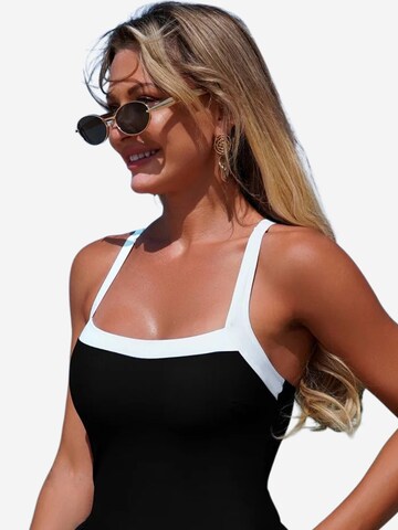 Magicshe Bralette Swimsuit 'Badeanzug mit Taschen' in Black