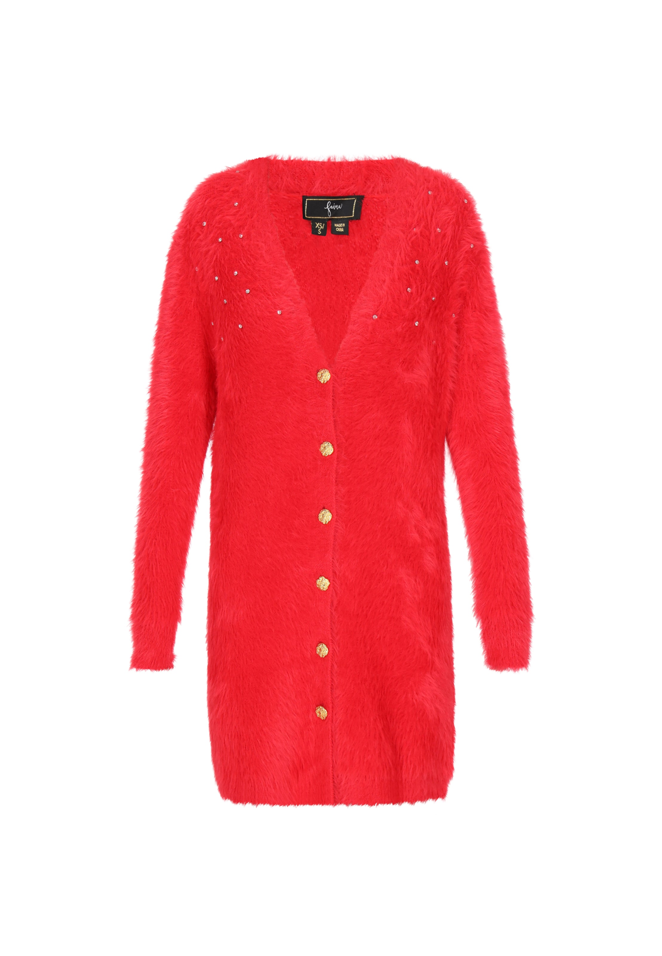 faina Kardigan, värv punane: eest vaates