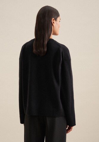 Pull-over 'Schwarze Rose' SEIDENSTICKER en noir