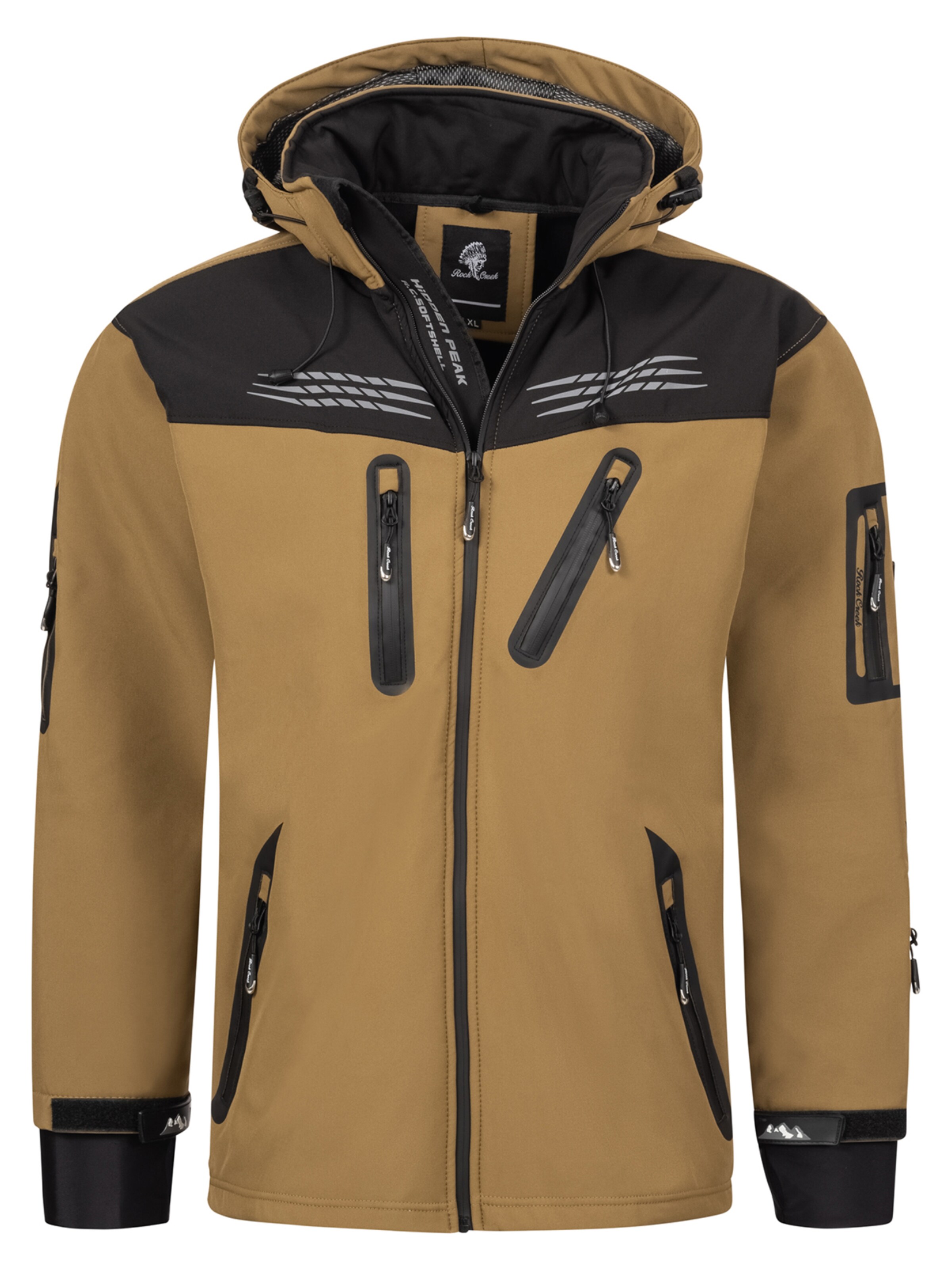 Rock Creek Outdoorjacke in Braun: Vorderseite