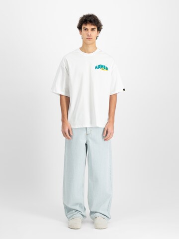 ALPHA INDUSTRIES Футболка 'Hawaii Aloha' в Белый