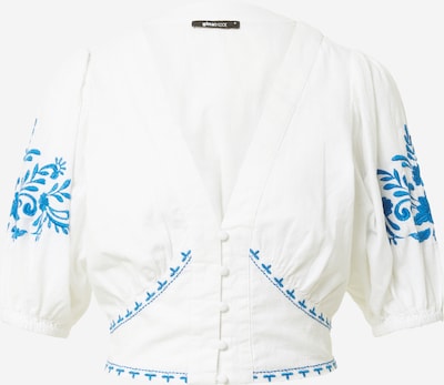 Gina Tricot Μπλούζα σε μπλε ουρανού / λευκό, Άποψη προϊόντος