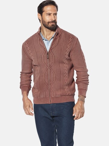 Jan Vanderstorm Knit cardigan 'Akselskar' in Red: front