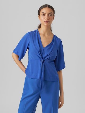 VERO MODA Blouse 'MIRA' in Blauw: voorkant