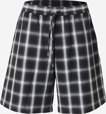 WEEKDAY Loosefit Housut 'Fargo' värissä musta: etupuoli