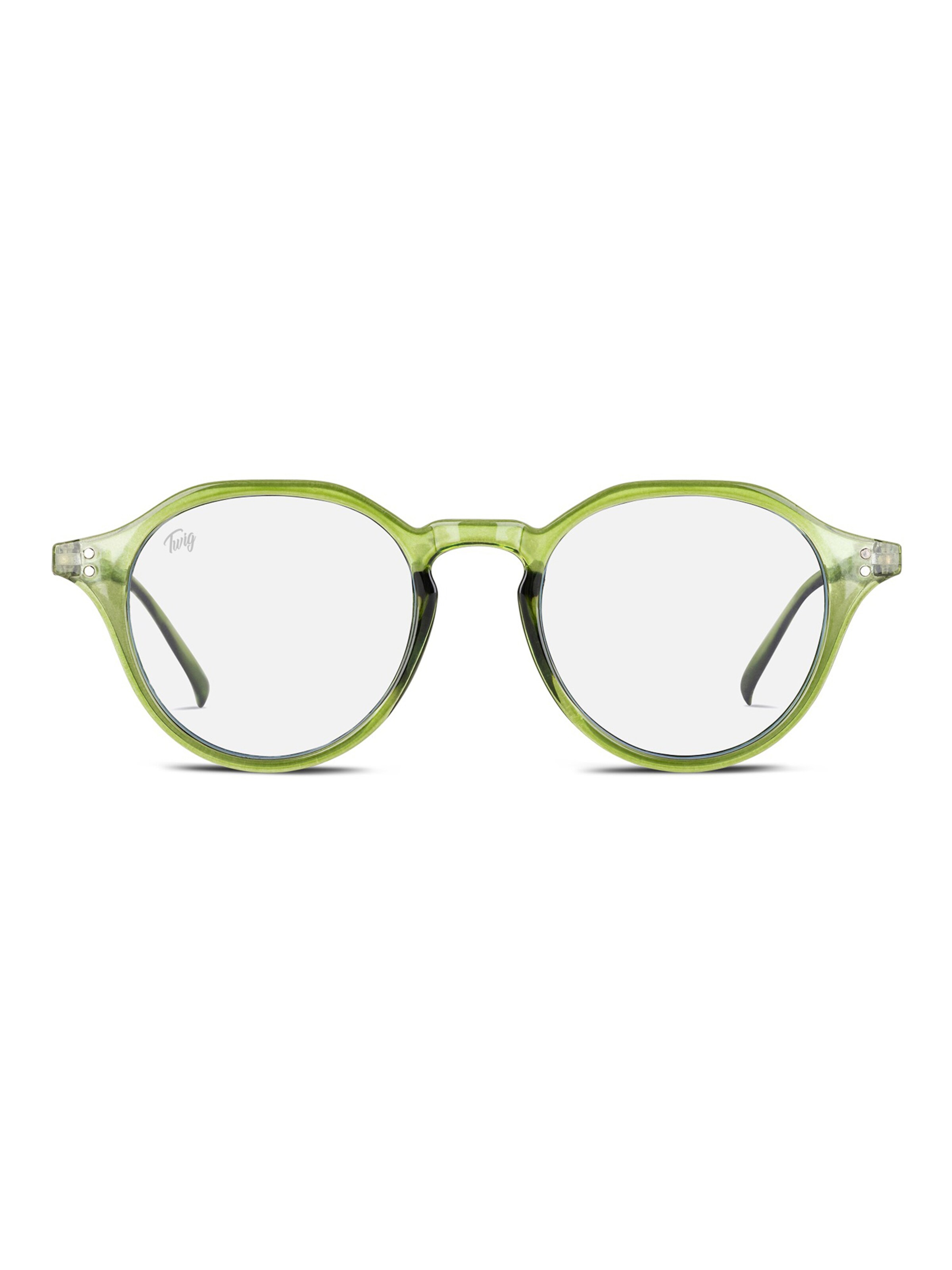 TWIG Concept Milano Glasses 'Langevin BlueLight' in Green: front