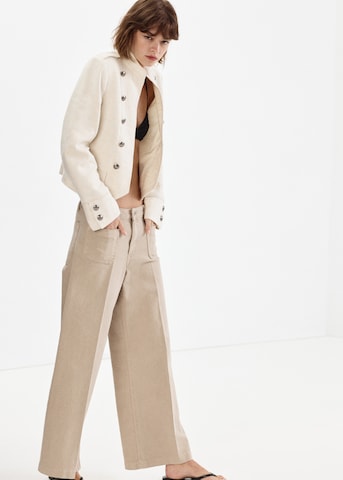 MANGO Wide leg Jeans 'JESSIE' i beige