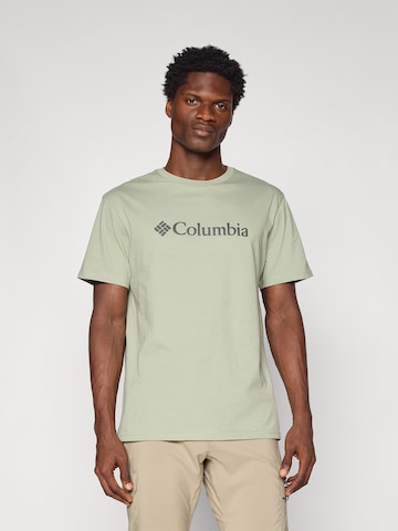 COLUMBIA Функционална тениска в зелено: отпред
