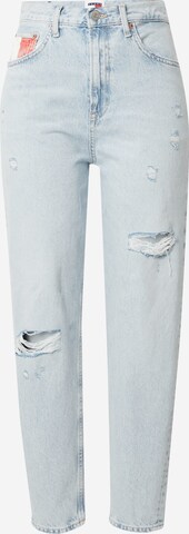 Tommy Jeans Regular Jeans 'MOM JeansS' in Blauw: voorkant