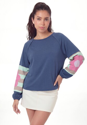 MIMO Sweatshirt in Blau: Vorderseite