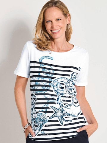 Goldner Shirt in Wit