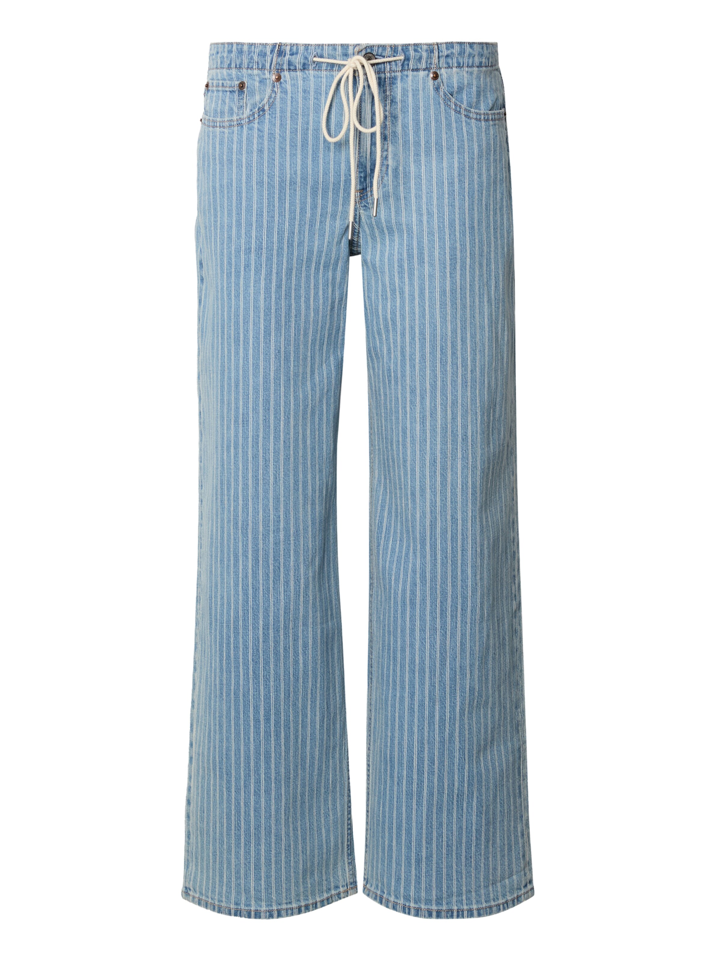 Abercrombie & Fitch Широкий Джинсы в Синий: спереди