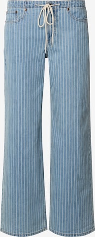 Wide leg Jeans de la Abercrombie & Fitch pe albastru: față