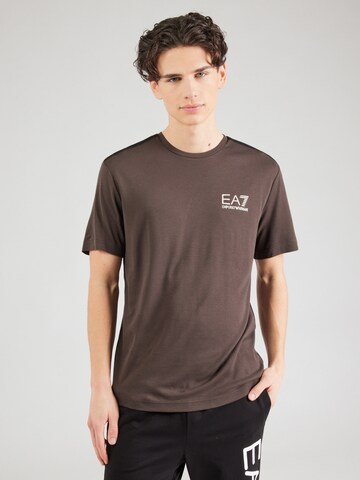 EA7 Emporio Armani Футболка в Коричневый: спереди