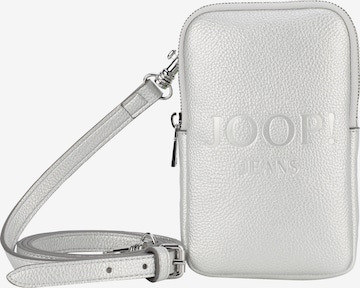 JOOP! Jeans Smartphone Case 'Lettera Bianca' in Silver: front
