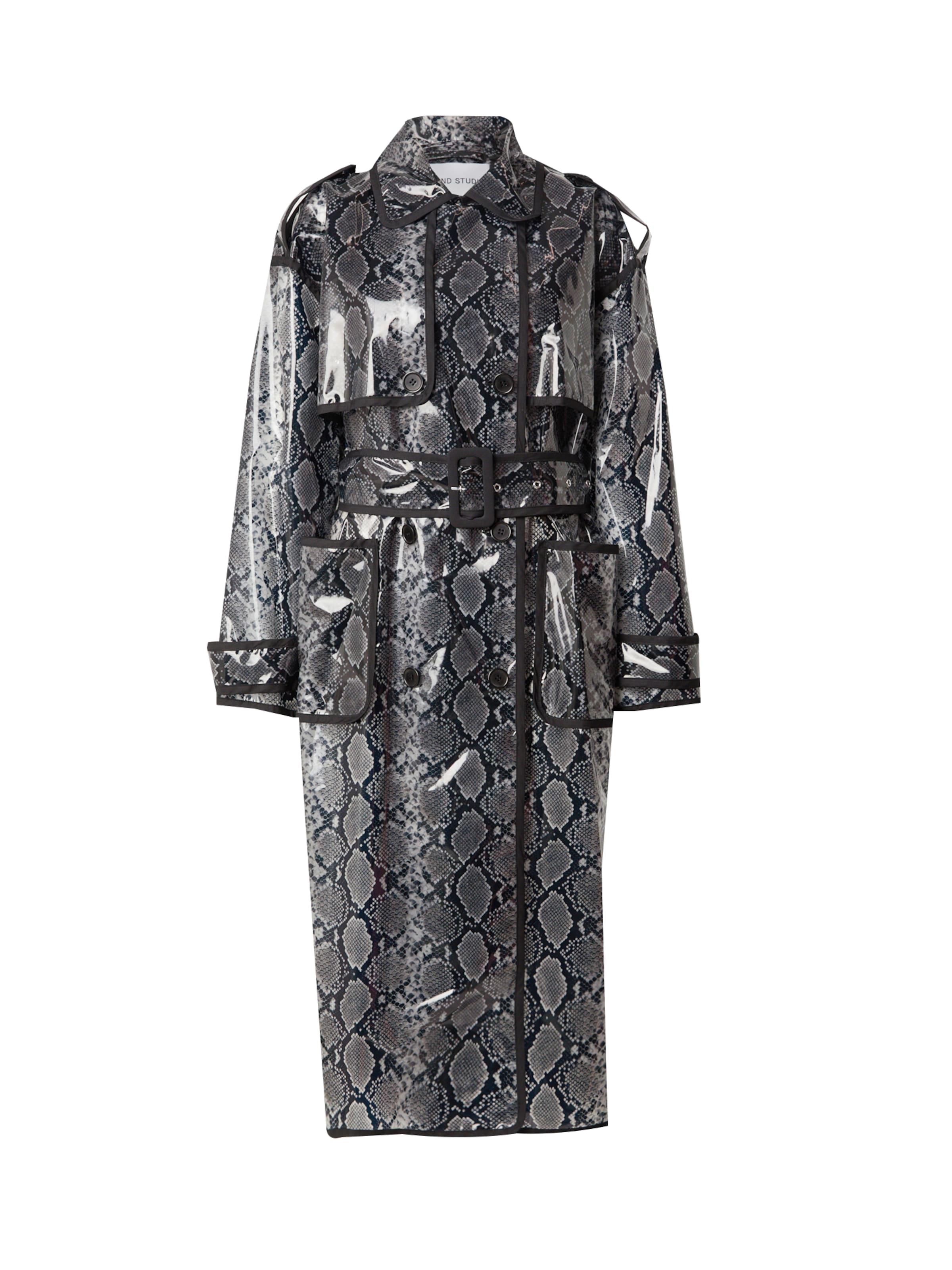 STAND STUDIO Ανοιξιάτικο και φθινοπωρινό παλτό 'Promise' σε μαύρο: μπροστά