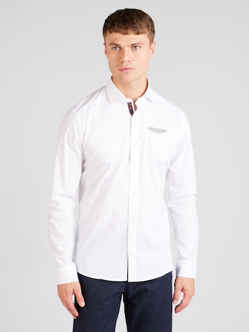 Hackett London Regular fit Button Up Shirt in White: front