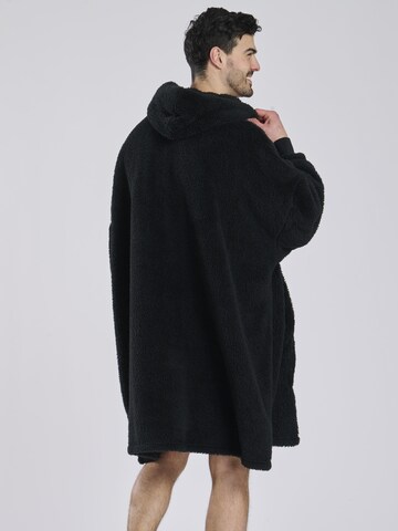 Loungeable Long Bathrobe in Black