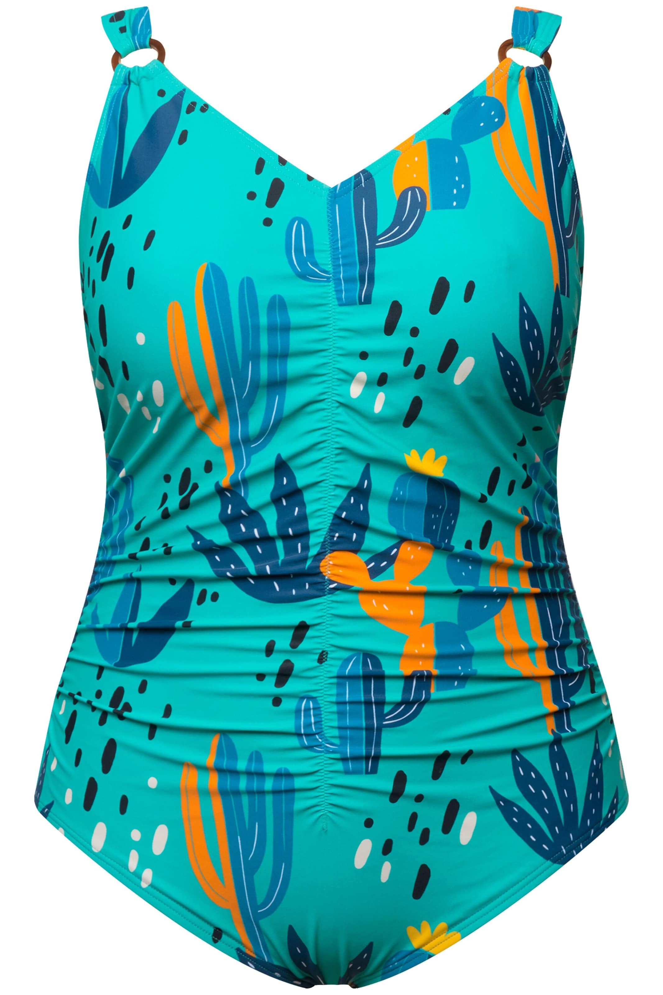 Bustier Maillot de bain Ulla Popken en vert : devant