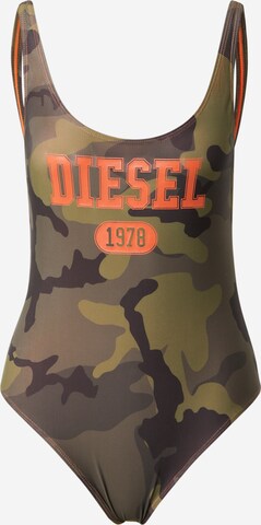 DIESEL Bustier Badedrakt 'SLIA' i grønn: forside