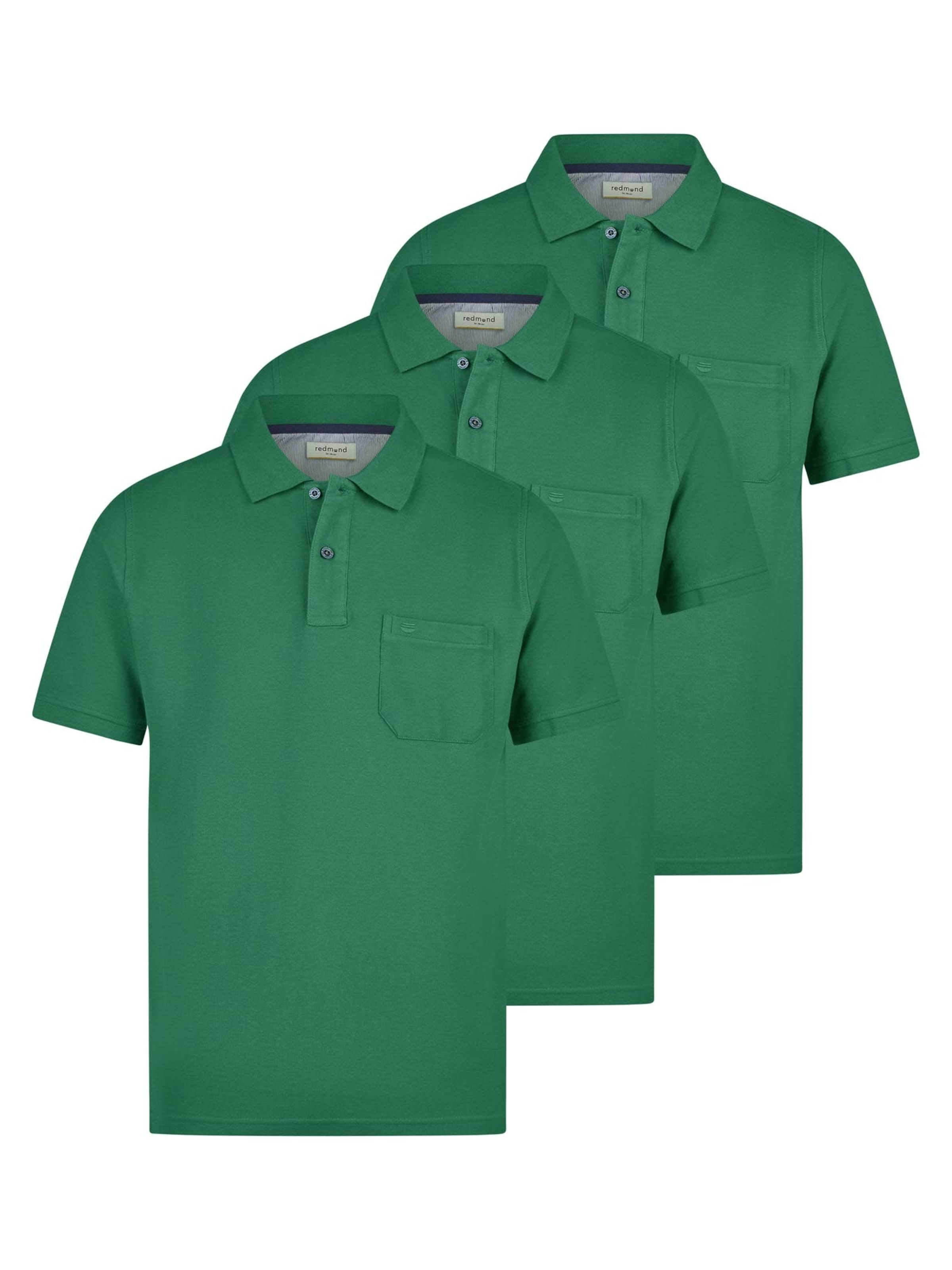 redmond Shirt 'Basic'‌ in Grün: Vorderseite