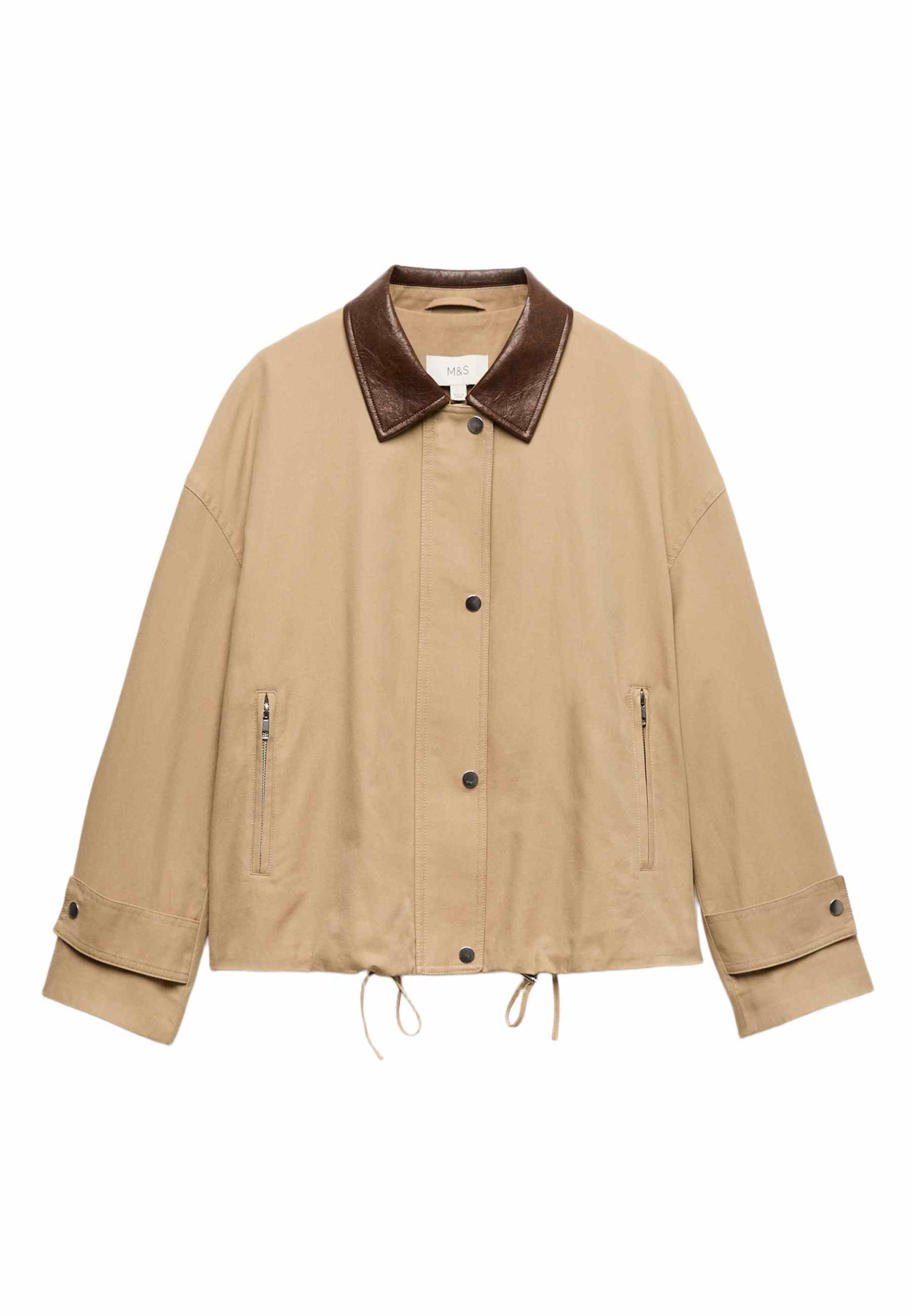 Marks & Spencer Tussenjas in Bruin: voorkant