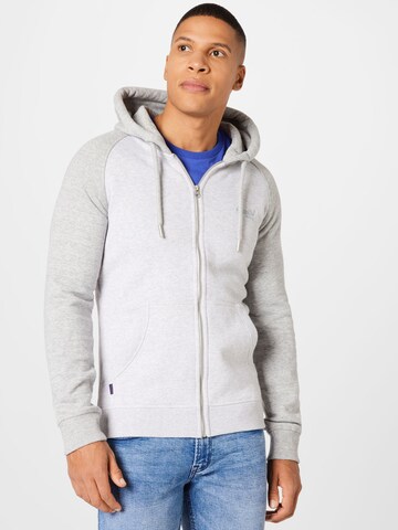 Superdry Sweat jacket in Grey: front