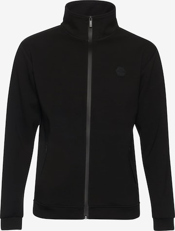 SOUTHPOLE Athletic Zip-Up Hoodie in Black: front