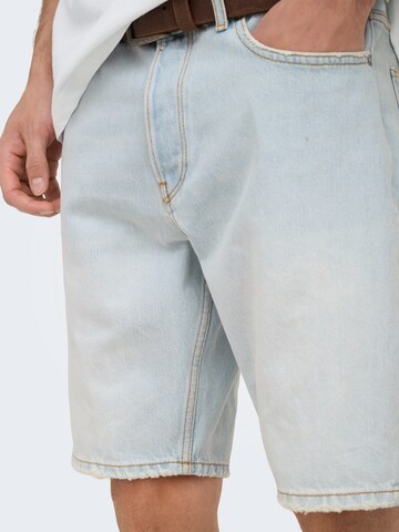 Only & Sons Regular Jeans 'ONSEDGE' i blå