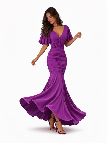 Elena Athanasiadou Cocktail Dress 'Dress Athenian Grace (Lavender' in Purple: front
