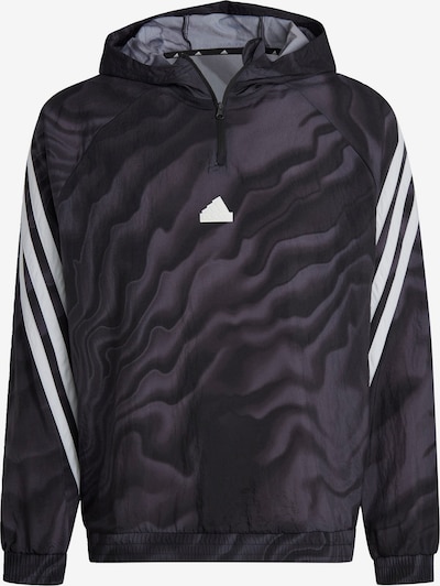 ADIDAS SPORTSWEAR Training jacket 'Future Icons Allover Print' in Dark grey / Black / White, Item view