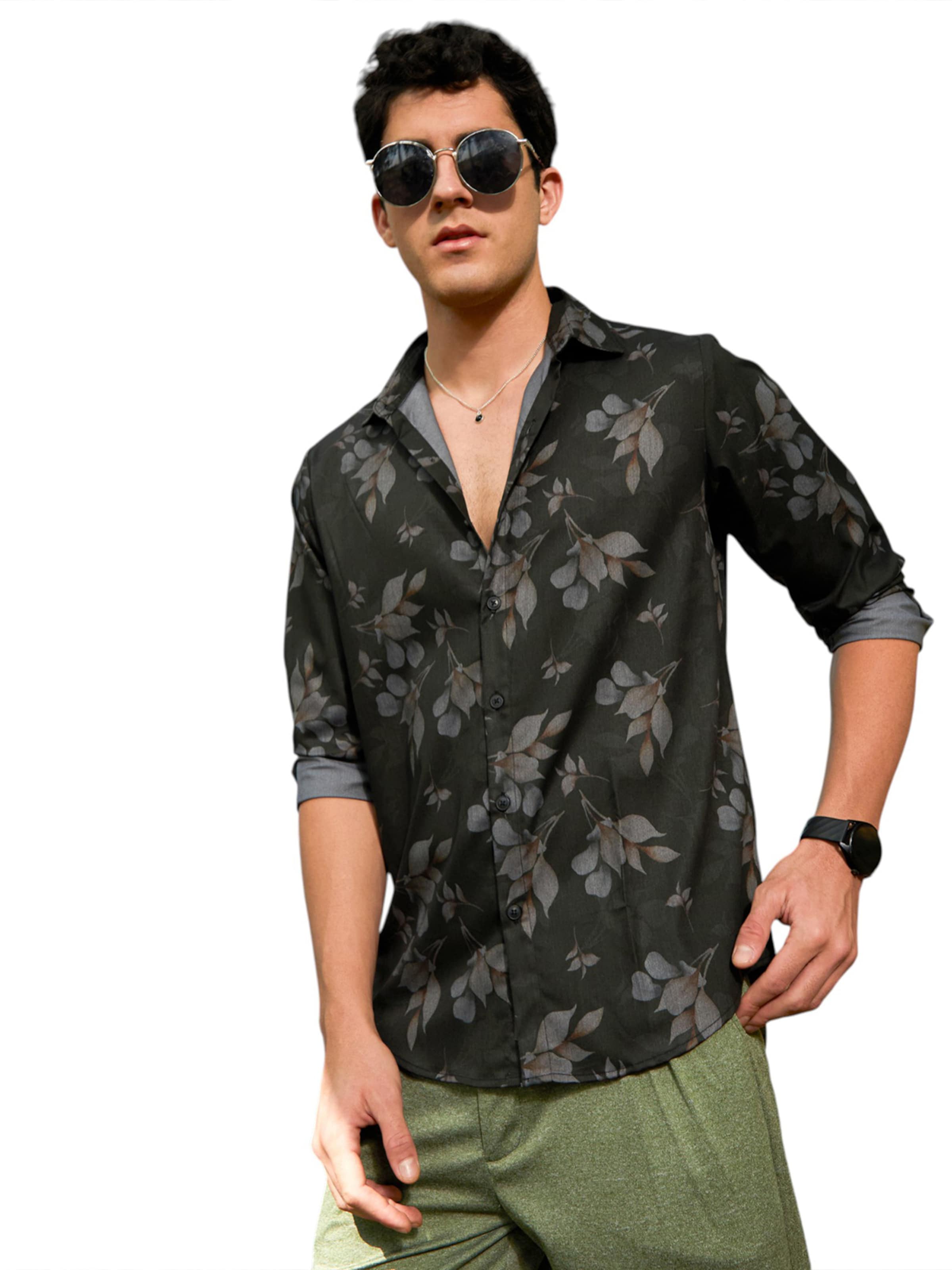 Campus Sutra Regular fit Skjorta 'Emberly' i grå