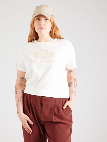 T-shirt Tommy Hilfiger Curve en blanc : devant