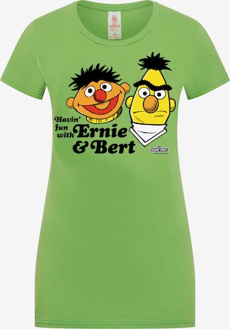 LOGOSHIRT T-Shirt 'Sesamstrasse - Ernie & Bert' in Grün: predná strana