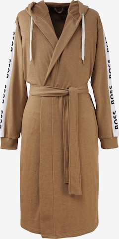 BOSS Home Long Bathrobe in Brown: front