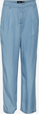 VERO MODA Loosefit Bandplooibroek 'Liliana' in Blauw: voorkant