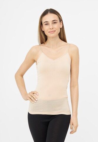 TOOche Top in Brown: front