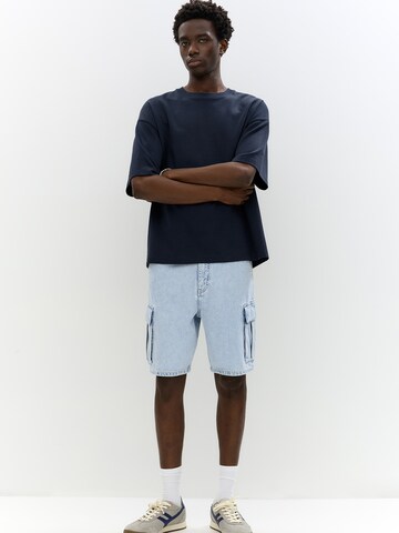 Loosefit Jeans cargo di Pull&Bear in blu