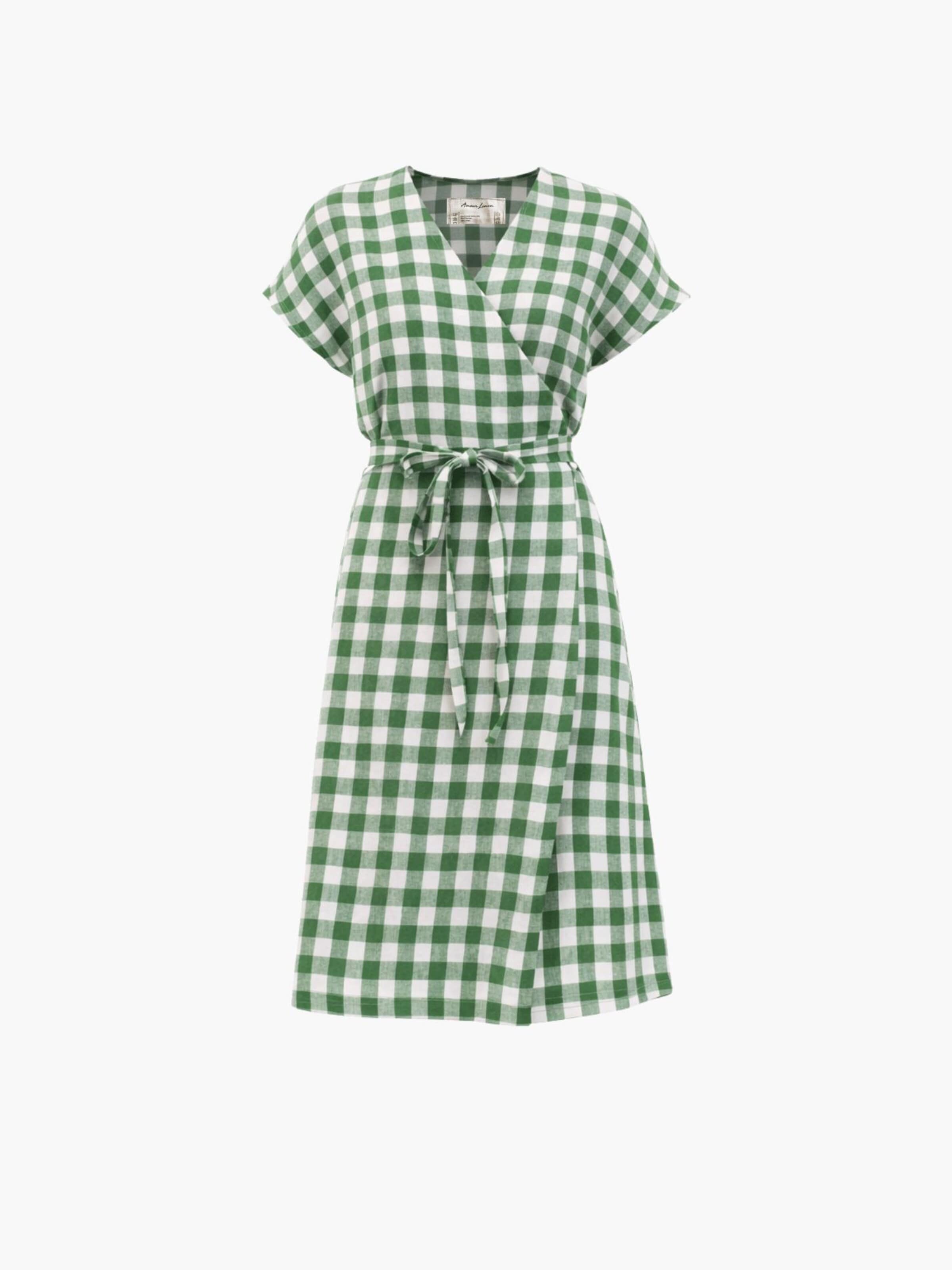 Abito 'Olivia' di AmourLinen in verde: frontale