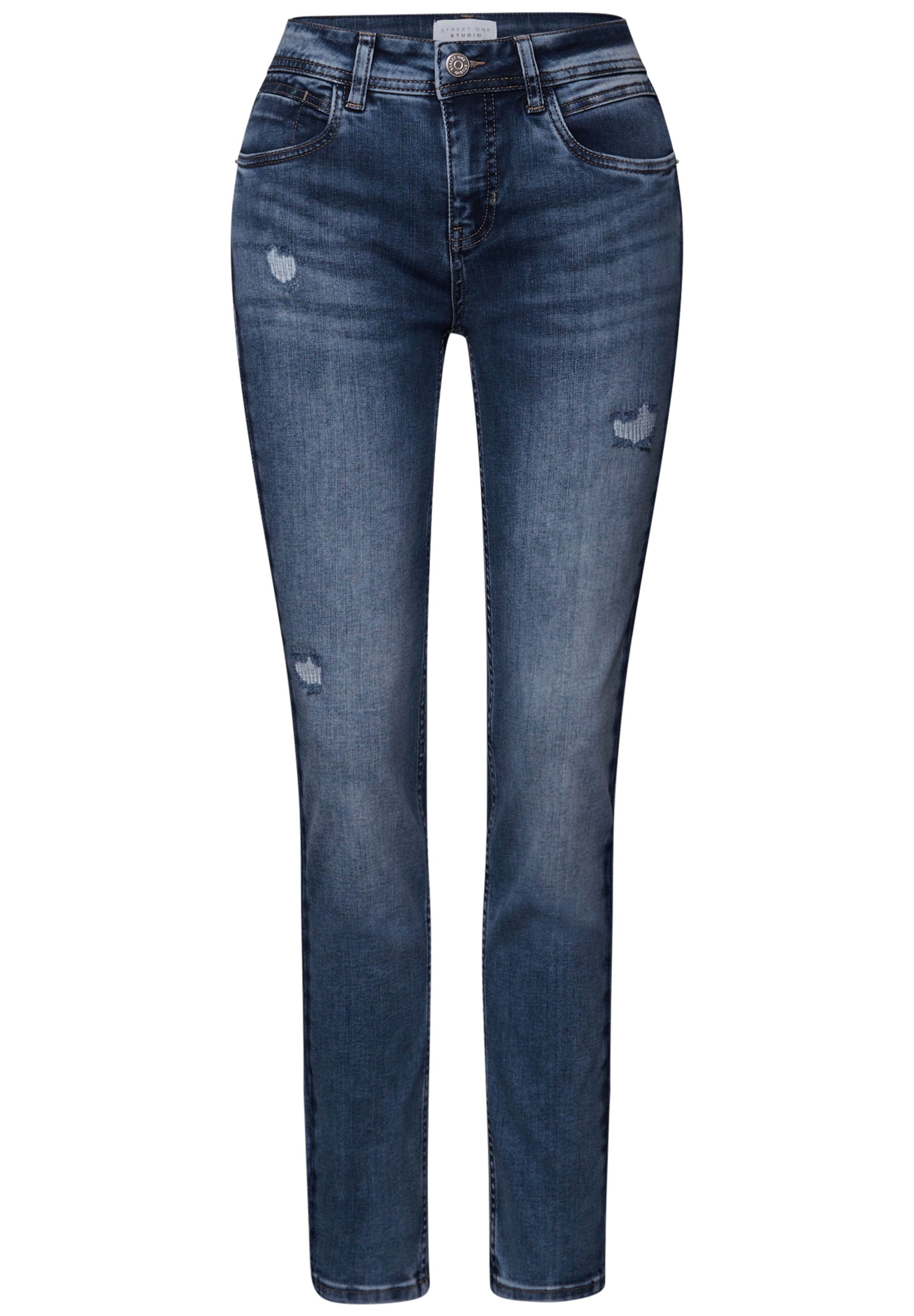 Street One Studio Slimfit Jeans in Blau: Vorderseite