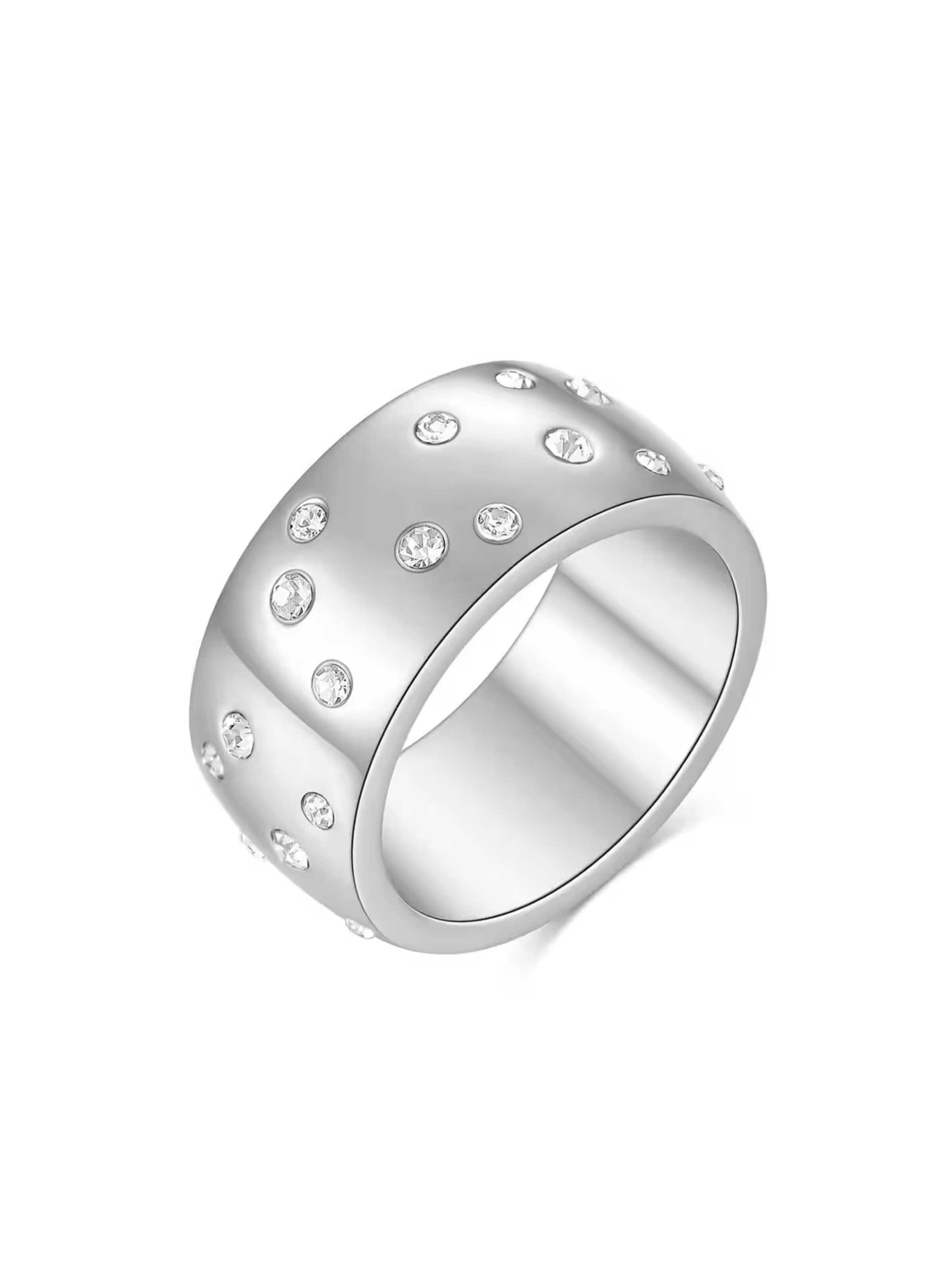 ROUGEMONT Jewellery Ring 'Funkelnder' in Silver: front