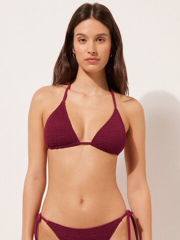 CALZEDONIA Triangle Bikini Top in Red: front