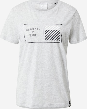 Superdry Functioneel shirt 'Train Core' in Grijs: voorkant