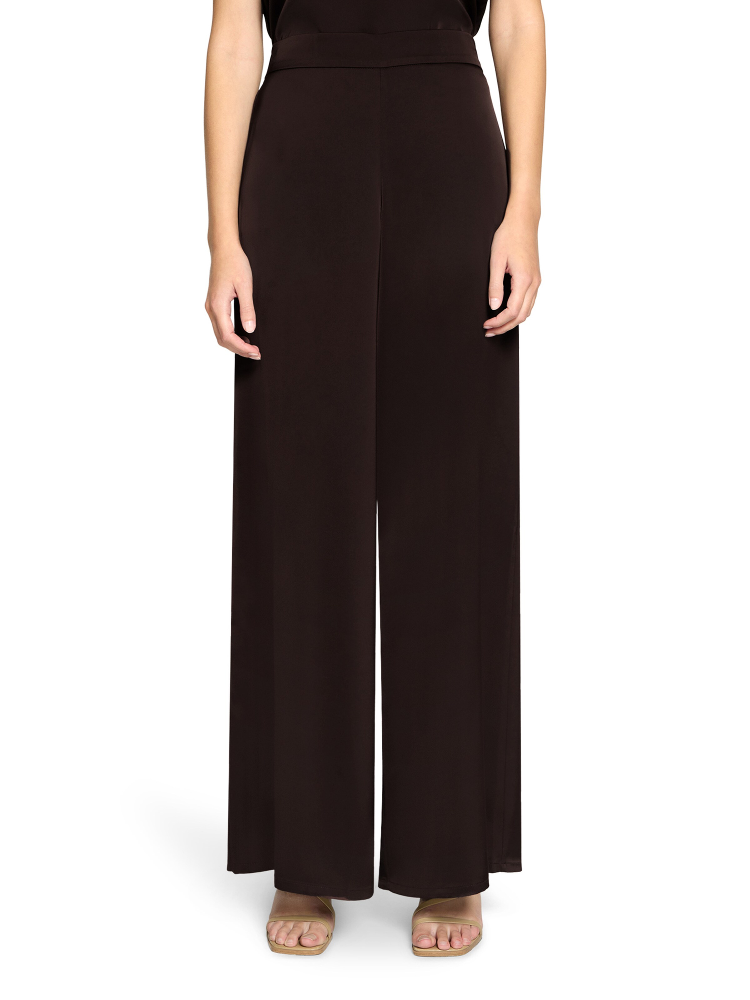 Vera Mont Loosefit Broek in Bruin: voorkant