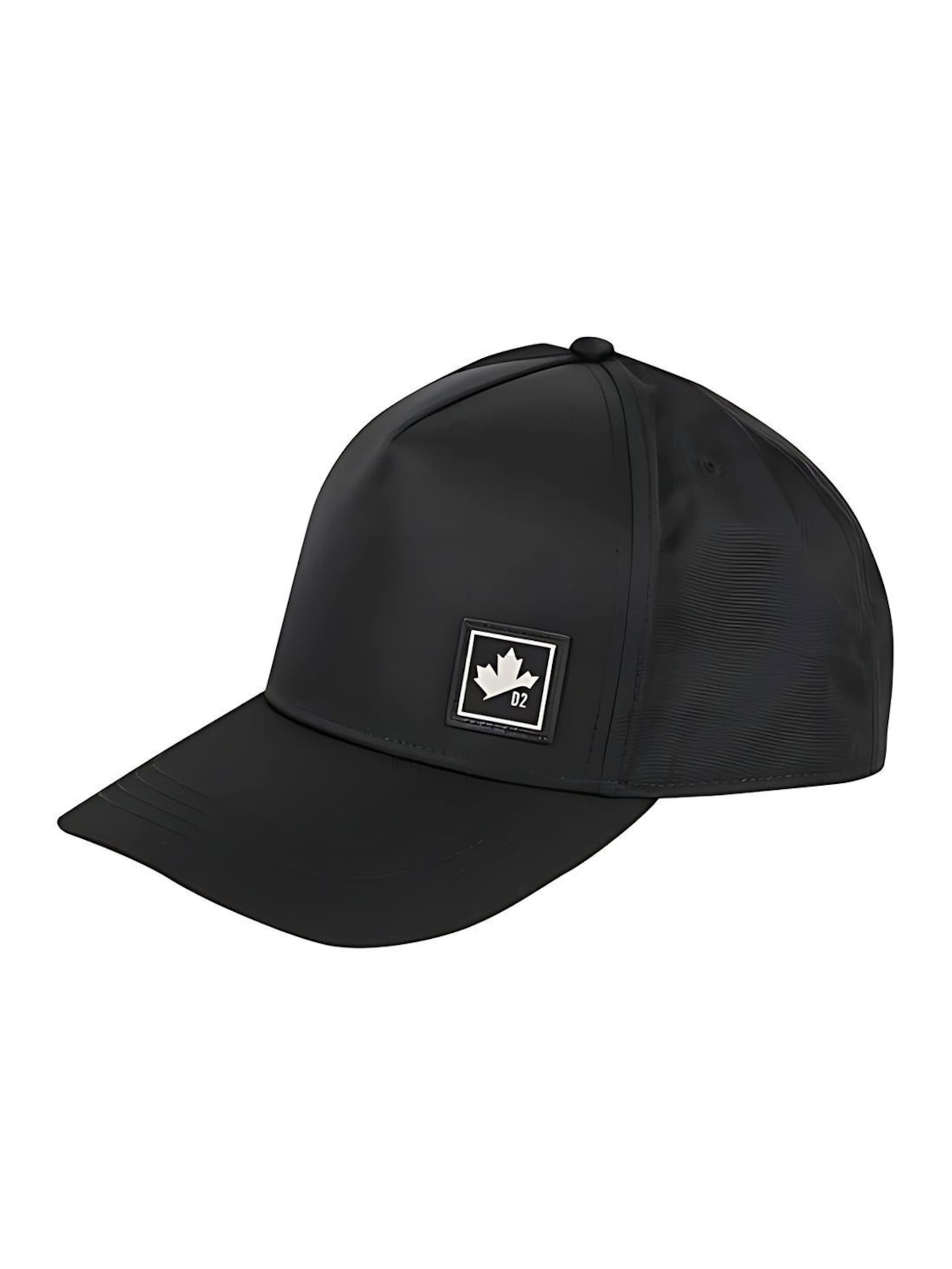 DSQUARED2 Cap 'Dsquared2 Leaf'‌‌‌‌‌‌‌ in Schwarz: Vorderseite