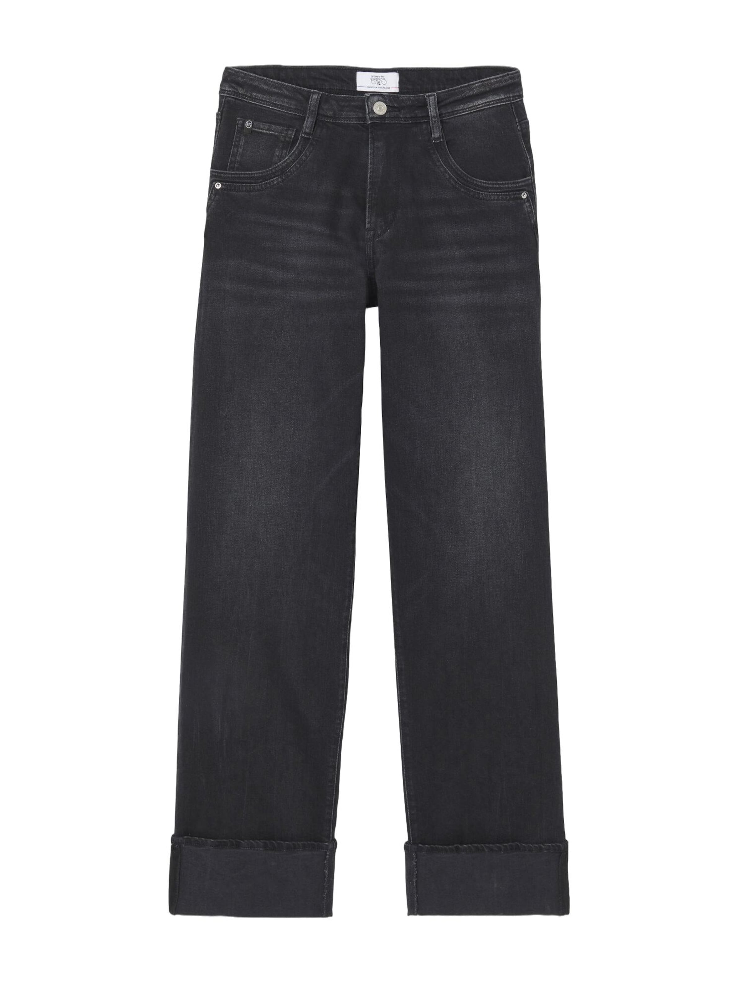 Le Temps Des Cerises Wide Leg Jeans in Schwarz: Vorderseite